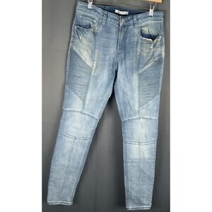 PacSun Jeans Mens 30x30 Blue‎ Denim Cotton Stretch Light Wash Stacked Skinny